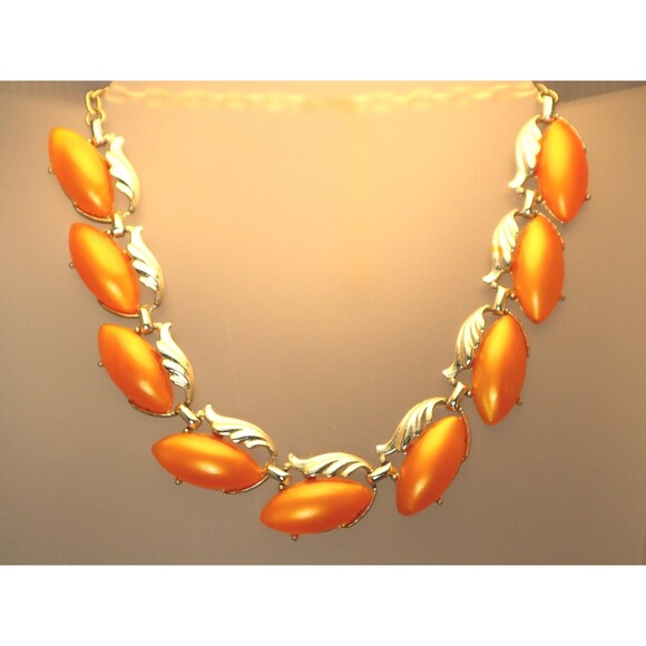 Vintage Orange Thermoset Necklace - Picture 1 of 5